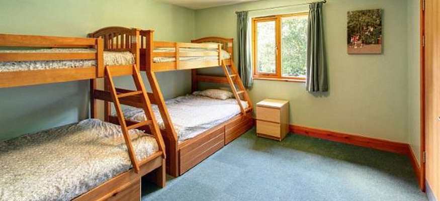 A view of the bunk beds in one of our cabins