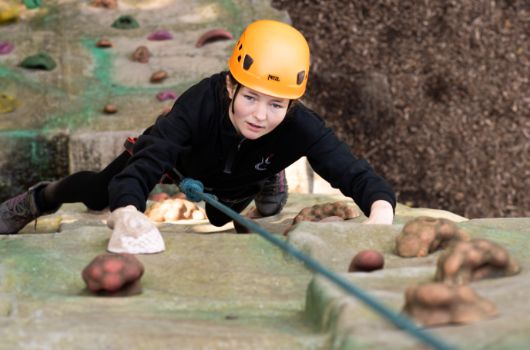 Climbing wall at Surrey Outdoor learning and development