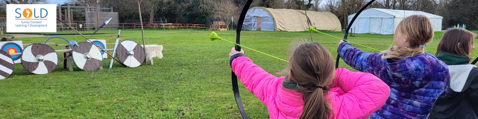 Children doing archery